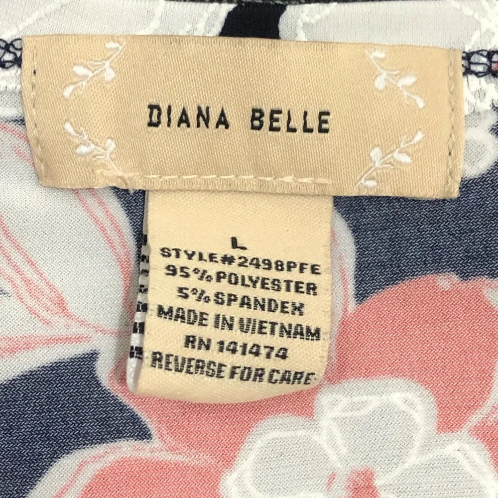 Diana Belle Floral Print Women’s Shirt Large - Picture 4 of 5